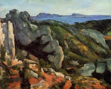  Rocks Painting - Rocks at L Estaque Paul Cezanne Mountain